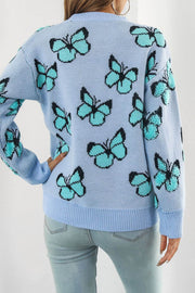 3D Butterfly Loose Long Sleeve Sweater