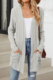 Solid Color Breasted Long Sleeve Cardigan Sweater