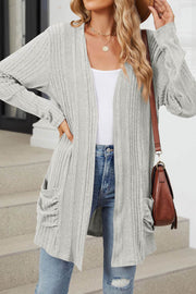 Solid Color Breasted Long Sleeve Cardigan Sweater