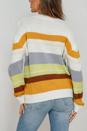 O-Neck Striped Loose Sweater