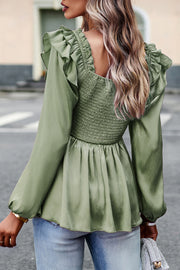 Puff Sleeves Blouse With Fungus