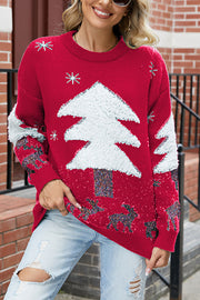 Christmas Tree Snowflake Pullover Sweater