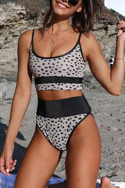 Leopard High Waisted Two pieces Swimsuit