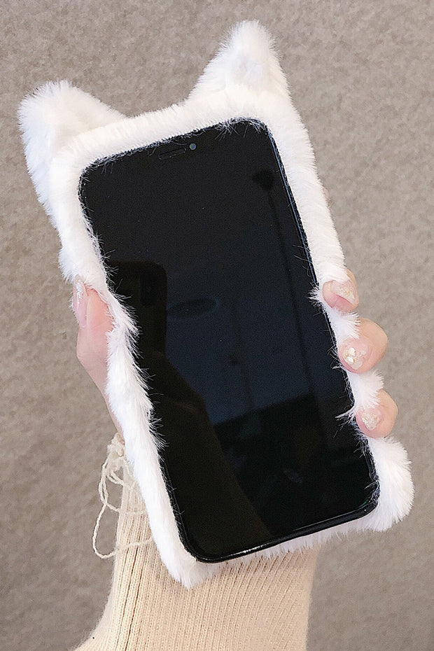3D Cute Kitty Plush Phone Case For iPhone14/13/12/11(Pro,Pro Max)