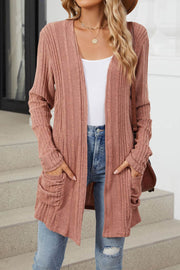 Solid Color Breasted Long Sleeve Cardigan Sweater