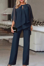 Solid Color Loose Casual Irregular Suit