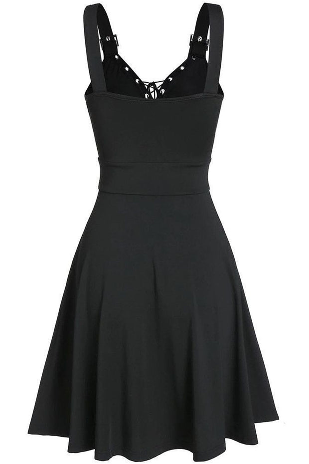 Gothic Punk Lace-up strappy dress