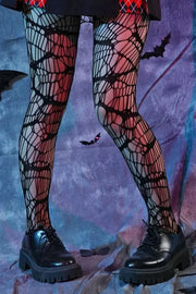 Halloween Bat Fishnet Tights
