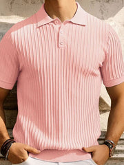 Men's high-end plain ice silk business casual sweater Polo shirt