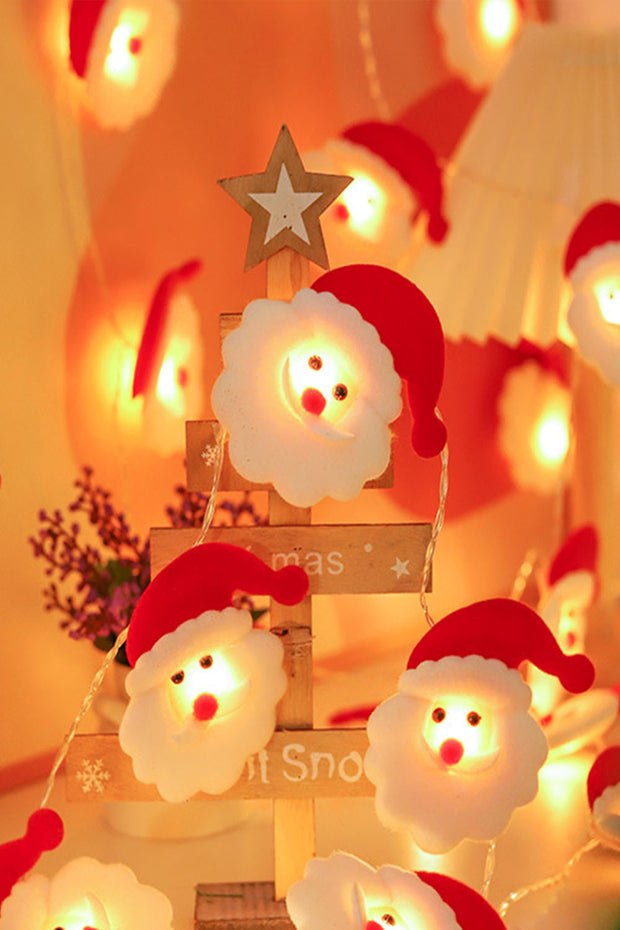 Christmas LED plush puppet elk, Santa Claus, snowman decorative lights, atmosphere decoration small colored lights