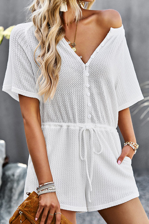 Buttons Design Casual One-piece Romper