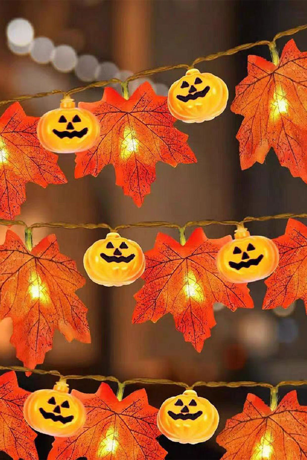 Halloween, Thanksgiving maple leaf, pumpkin-shaped LED light string, luminous decorative light