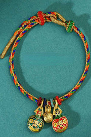 Colorful Woven Lovely Charm Bracelet