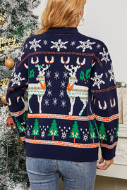 Christmas Fawn Snowflake Pullover Sweater