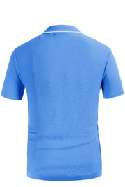 Men's Button Twill Short Sleeve Polo Shirt