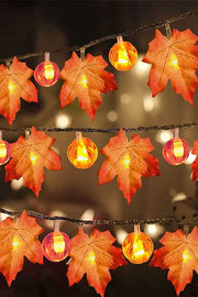 Halloween, Thanksgiving maple leaf, pumpkin-shaped LED light string, luminous decorative light