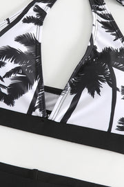 Coconut Print Top Pants Two Piece Swimwear