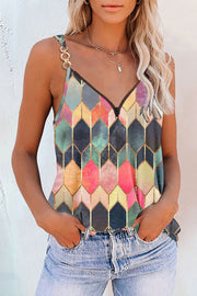 Multicolor Loose Fitting Casual Camisole