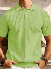 Men's high-end plain ice silk business casual sweater Polo shirt