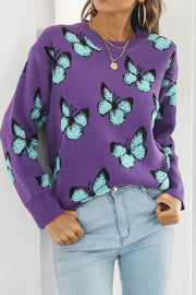 3D Butterfly Loose Long Sleeve Sweater