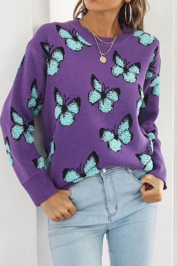 3D Butterfly Loose Long Sleeve Sweater