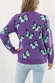 3D Butterfly Loose Long Sleeve Sweater