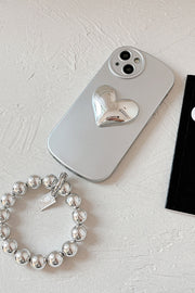Electroplating Silver Heart Bracelet Phone Case For iPhone14/13/12/11(Pro,Pro Max)