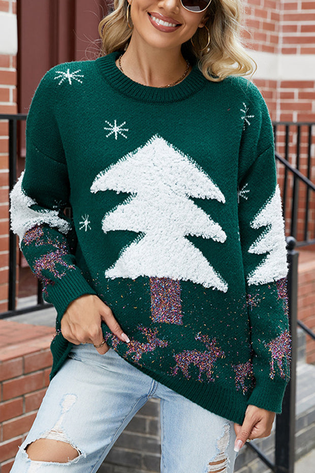Christmas Tree Snowflake Pullover Sweater