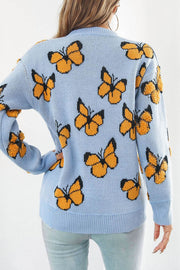 3D Butterfly Loose Long Sleeve Sweater