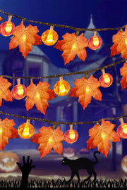 Halloween, Thanksgiving maple leaf, pumpkin-shaped LED light string, luminous decorative light