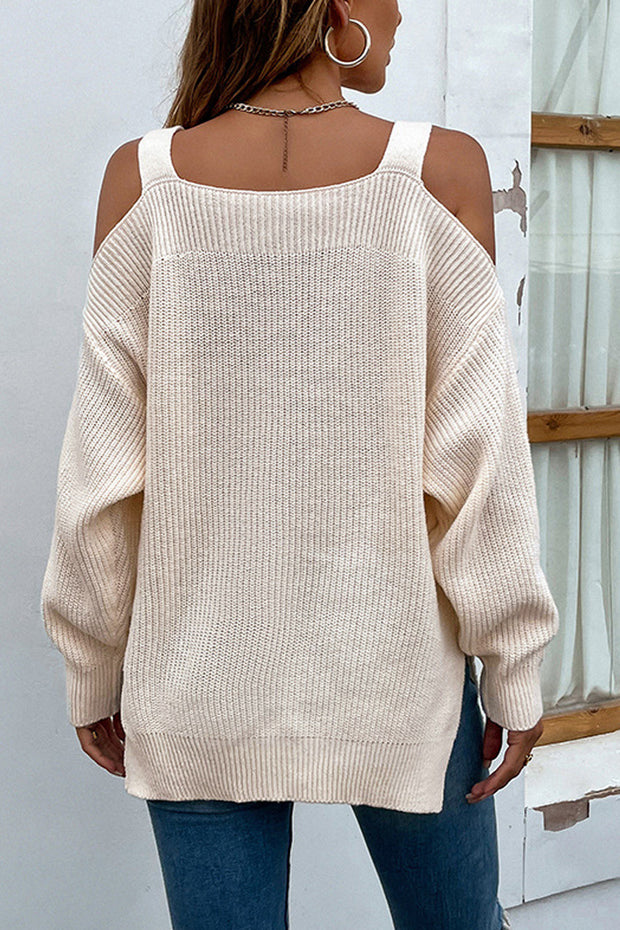 Dew Shoulder Solid Sweater