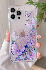 Luminous Quicksand Glitter Powder Butterfly Phone Case For iPhone14/13/12/11(Pro,Pro Max)