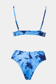 Bandeau Tie-dye Print Two Pieces Swimsuit (8 Colors)
