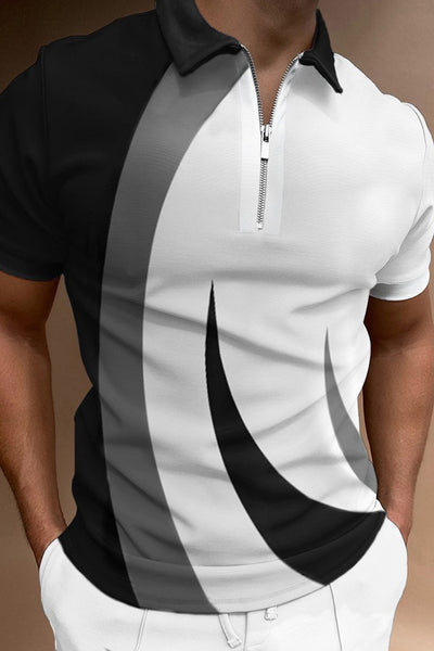 Men's Printed Slim Fit Polo Shirt