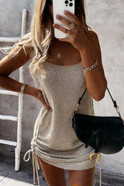 Fashion Sleeveless Lace-up Mini Dress