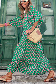 Fabulous Time Puff Sleeve Tiered Midi Dress