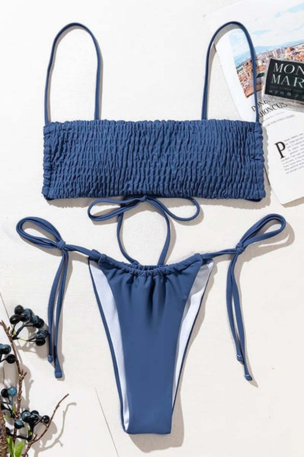 Solid Color Sexy Two Piece Swimsuit