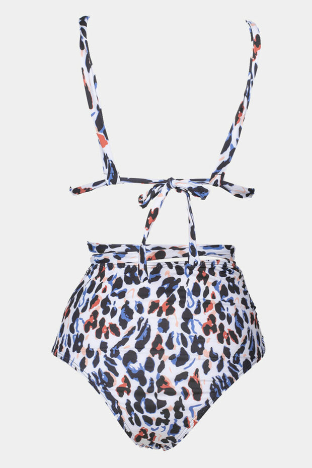 Bandeau Leopard Print Two pieces Swimsuit