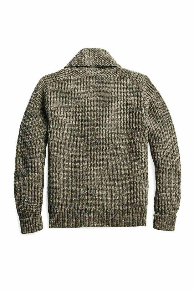 Uniqshe Men's Lapel Single Breasted Long Sleeve Cardigan Jumper Jacket