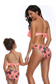 Braided Print Parent-child Two Pieces Swimsuit