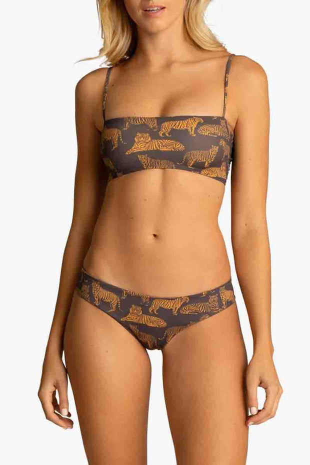 Bandeau Tiger Print Two pieces Swimsuit