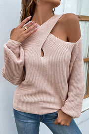 Criss-Cross Hollow Out Design Sweater