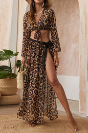 2 Pack Leopard Top and Skirt Set