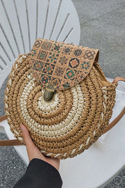 Handmade Straw Woven Casual Round Bag