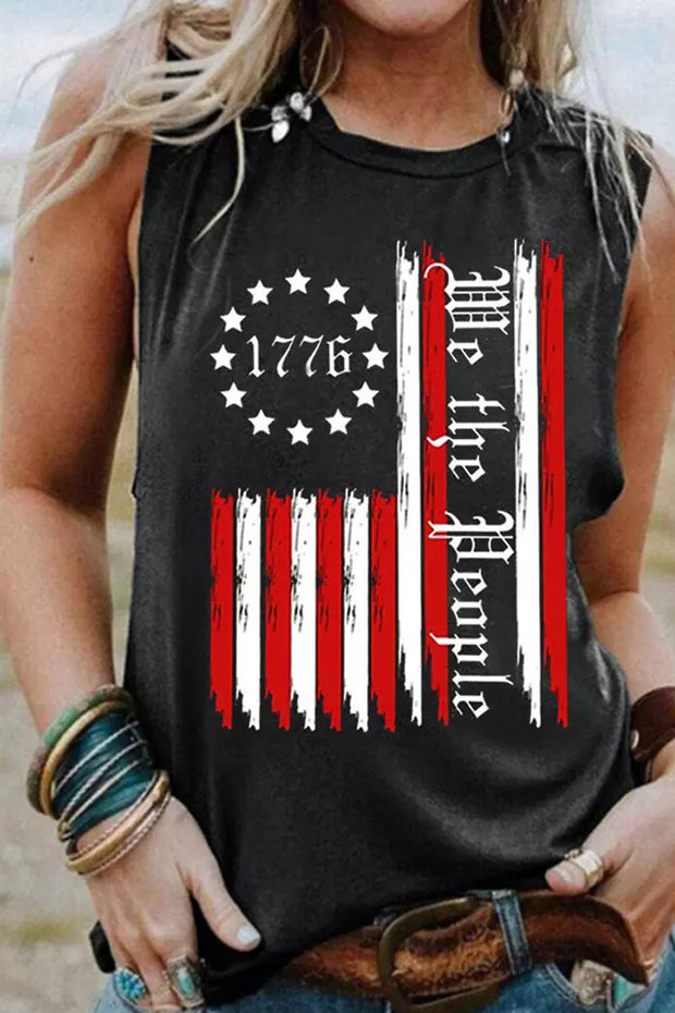 American Flag Star Striped 1776 We The People Tank