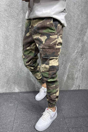 Men Camouflage Pocket Casual Trousers