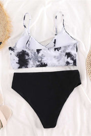 Tie Dye High Waisted Two Piece Swimsuit