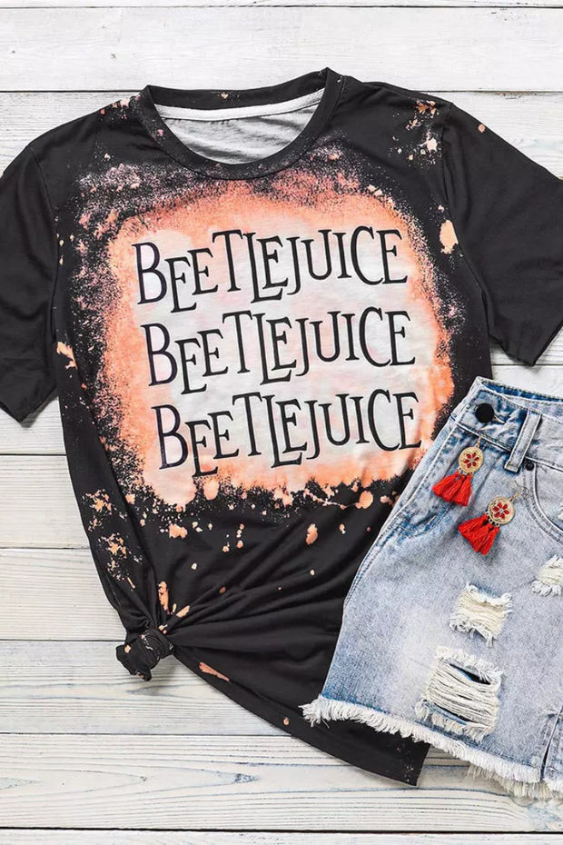 “Beetlejuice“Bleached T-Shirt Tee