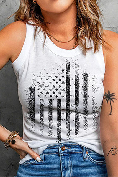 American flag Graphic Tank Tops