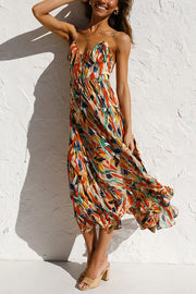 Colorful Printed Midi Dress